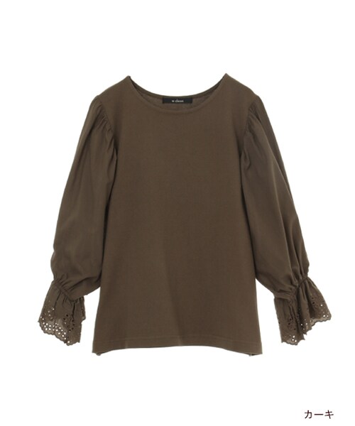 w closet(ダブルクローゼット)の「スワトー刺繍入りプルオーバー(トップス・レディース・オフホワイト/カーキ/ブラウン/ブラック・FREE)」の4枚目の写真