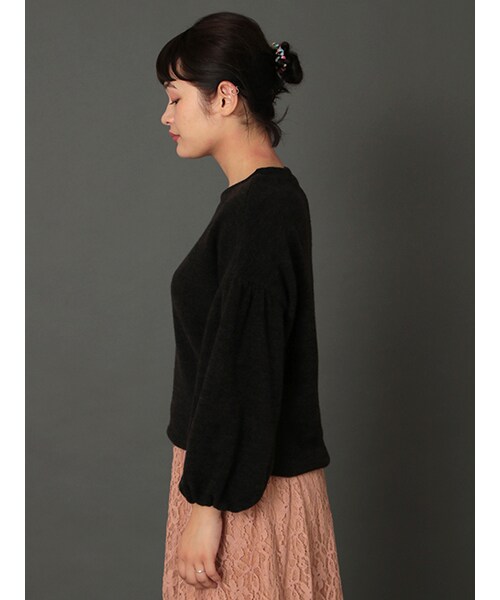 w closet（ダブルクローゼット）の「バルーンスリーブプルオーバー（トップス・レディース・オフホワイト/Sグレー/レンガ/ブラック・FREE）」の6枚目の写真