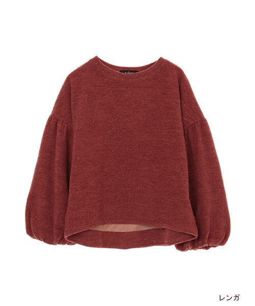 w closet（ダブルクローゼット）の「バルーンスリーブプルオーバー（トップス・レディース・オフホワイト/Sグレー/レンガ/ブラック・FREE）」の4枚目の写真