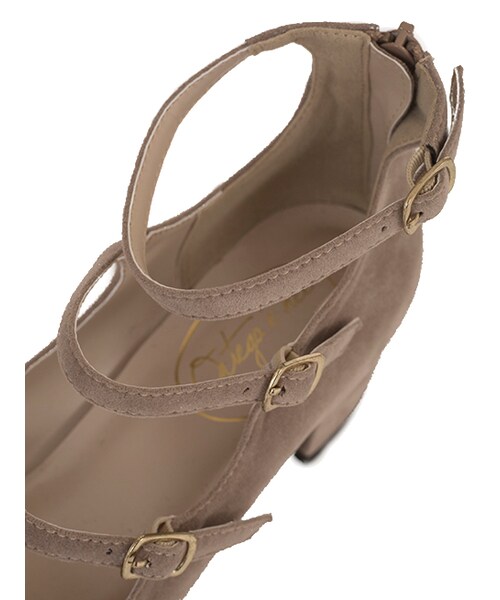 w closet（ダブルクローゼット）の「３本ベルトヒールパンプス（シューズ・レディース・レッド/ベージュ/ブラック・M/L）」の7枚目の写真