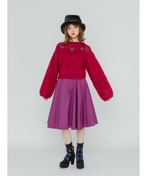merry jenny（メリージェニー）の「Fur HAT（帽子・レディース・ブラック/ラベンダー/ブラウン・F）」の5枚目の写真