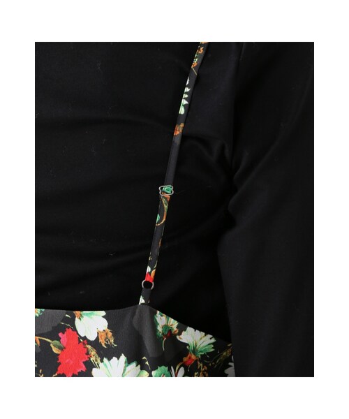 JOURNAL STANDARD（ジャーナルスタンダード）の「フラワープリントワンピース（ワンピース/ドレス・ブラック/グレーA・フリー）」の13枚目の写真