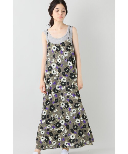 JOURNAL STANDARD（ジャーナルスタンダード）の「フラワープリントワンピース（ワンピース/ドレス・ブラック/グレーA・フリー）」の2枚目の写真