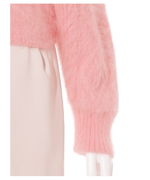 SNIDEL（スナイデル）の「ファーライクオフショルニットプルオーバー（ニット・レディース・WHT/PNK/NVY・F）」の11枚目の写真