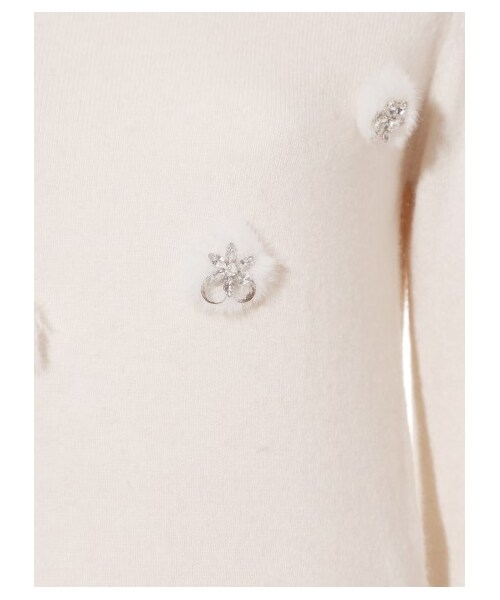 SNIDEL（スナイデル）の「ビジューファーライクプルオーバー（プルオーバー・レディース・IVR/SAX/NVY・F）」の9枚目の写真