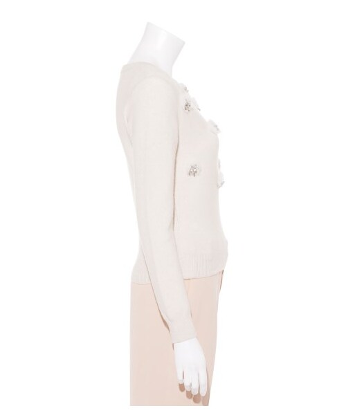 SNIDEL（スナイデル）の「ビジューファーライクプルオーバー（プルオーバー・レディース・IVR/SAX/NVY・F）」の7枚目の写真