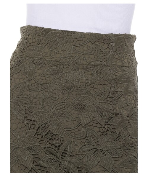 SNIDEL（スナイデル）の「タイトミドルレーススカート（ロングスカート・レディース・IVR/KKI/BLK・0/1）」の8枚目の写真