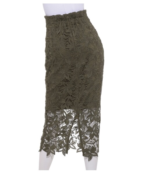 SNIDEL（スナイデル）の「タイトミドルレーススカート（ロングスカート・レディース・IVR/KKI/BLK・0/1）」の6枚目の写真