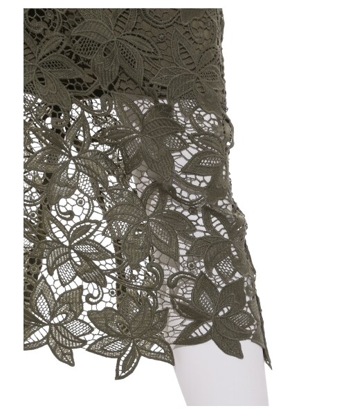 SNIDEL（スナイデル）の「タイトミドルレーススカート（ロングスカート・レディース・IVR/KKI/BLK・0/1）」の10枚目の写真