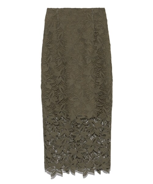 SNIDEL（スナイデル）の「タイトミドルレーススカート（ロングスカート・レディース・IVR/KKI/BLK・0/1）」の4枚目の写真