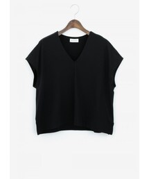 PLST | レーヨンストレッチVネック半袖カットソー(トップス)