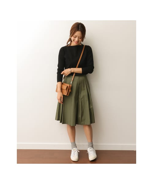 URBAN RESEARCH DOORS（アーバンリサーチドアーズ）の「ストレッチミラノリブボートプルオーバー（トップス・レディース・OFF/BLACK/BORDEAUX/GRAY・one）」の8枚目の写真