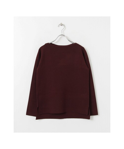 URBAN RESEARCH DOORS（アーバンリサーチドアーズ）の「ストレッチミラノリブボートプルオーバー（トップス・レディース・OFF/BLACK/BORDEAUX/GRAY・one）」の4枚目の写真