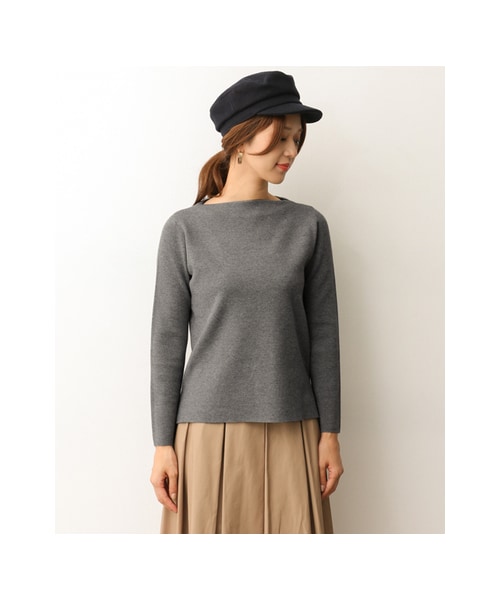 URBAN RESEARCH DOORS（アーバンリサーチドアーズ）の「ストレッチミラノリブボートプルオーバー（トップス・レディース・OFF/BLACK/BORDEAUX/GRAY・one）」の17枚目の写真