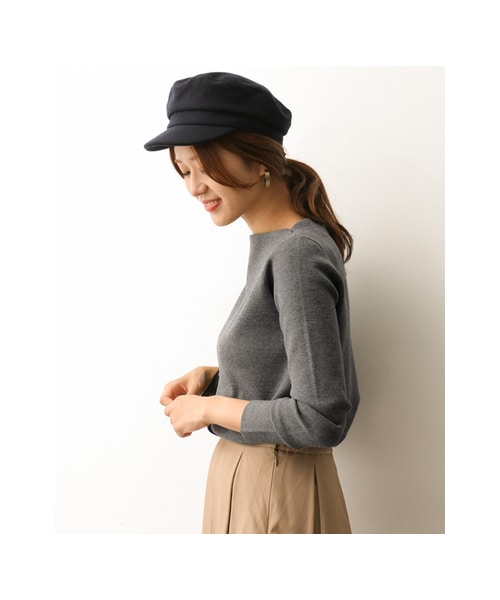 URBAN RESEARCH DOORS（アーバンリサーチドアーズ）の「ストレッチミラノリブボートプルオーバー（トップス・レディース・OFF/BLACK/BORDEAUX/GRAY・one）」の15枚目の写真