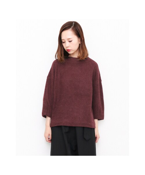 KBF（ケイビーエフ）の「ハイネックソフトカットソー（トップス・レディース・T.GRAY/PLUM/YELLOW/CHARCOAL・one）」の9枚目の写真