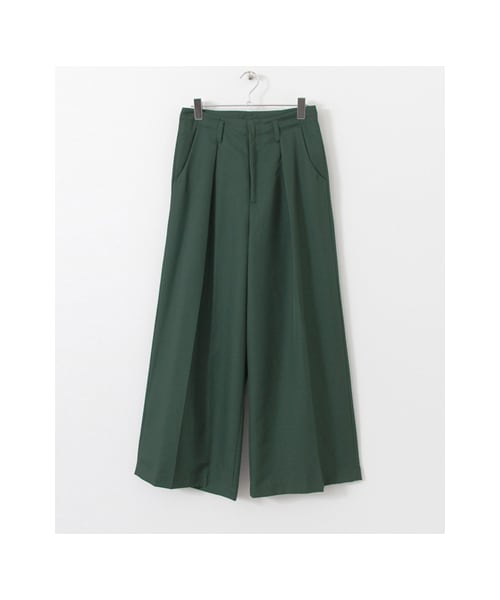 KBF（ケイビーエフ）の「ワイドバギーパンツ（パンツ・レディース・BEIGE/GREEN/BLACK・one）」の3枚目の写真