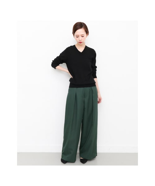 KBF（ケイビーエフ）の「ワイドバギーパンツ（パンツ・レディース・BEIGE/GREEN/BLACK・one）」の7枚目の写真