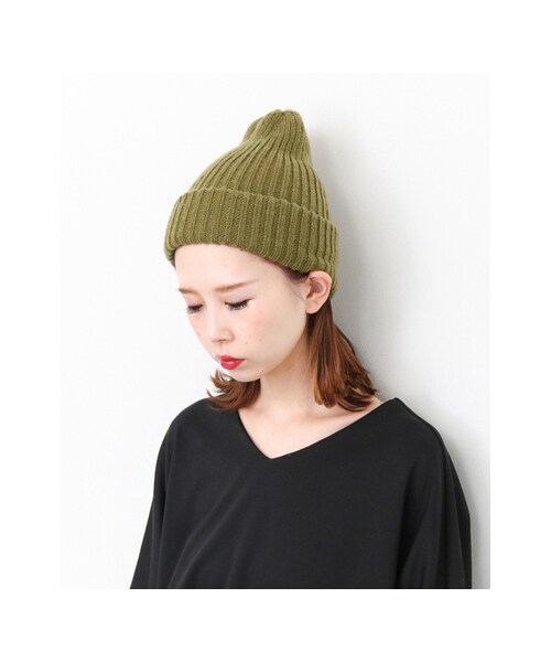 KBF（ケイビーエフ）の「モヘヤRIBビーニー（帽子・レディース・BLACK/PURPLE/L.GREEN/L.BLUE/L.GRAY・one）」の6枚目の写真