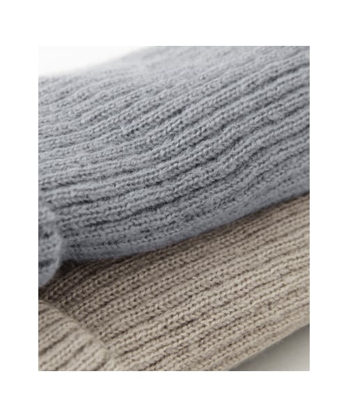 KBF（ケイビーエフ）の「モヘヤRIBビーニー（帽子・レディース・BLACK/PURPLE/L.GREEN/L.BLUE/L.GRAY・one）」の13枚目の写真