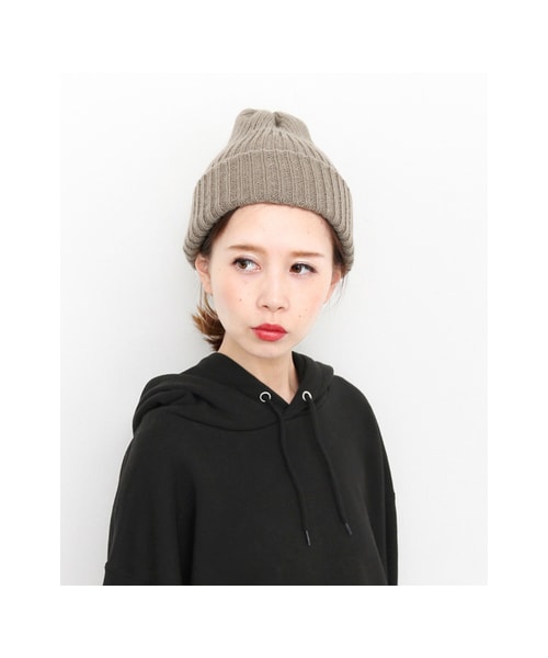 KBF（ケイビーエフ）の「モヘヤRIBビーニー（帽子・レディース・BLACK/PURPLE/L.GREEN/L.BLUE/L.GRAY・one）」の7枚目の写真