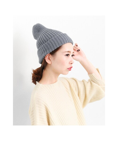 KBF（ケイビーエフ）の「モヘヤRIBビーニー（帽子・レディース・BLACK/PURPLE/L.GREEN/L.BLUE/L.GRAY・one）」の8枚目の写真