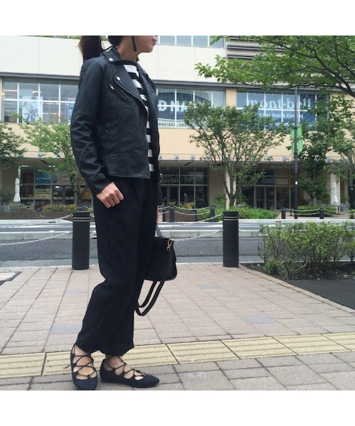 copine（コピン）の「再入荷!合皮ダブルライダースジャケット(2color）（ライダースジャケット・レディース・その他）」の14枚目の写真