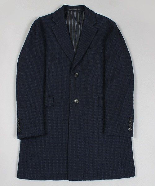 MEN'S BIGI(メンズビギ)の「【渡部篤郎さん着用 メンズクラブ12月号 掲載商品】チェスターコート/ワッフルクロス(チェスターコート・メンズ・ブラウン/ネイビー・SS/S/M/L)」の9枚目の写真