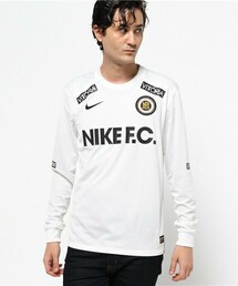 NIKE ナイキ　ロンT サッカーシャツ　ユニフォーム　オーバーサイズ　白 NIKE 長袖Tシャツ レディース ブランド ナイキ スポーツ Tシャツ