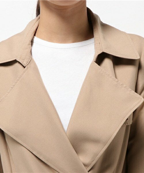 actuel（アクチュエル）の「リヨセルタッチテロンチコート（トレンチコート・レディース・カーキ/キャメル・FREE）」の10枚目の写真