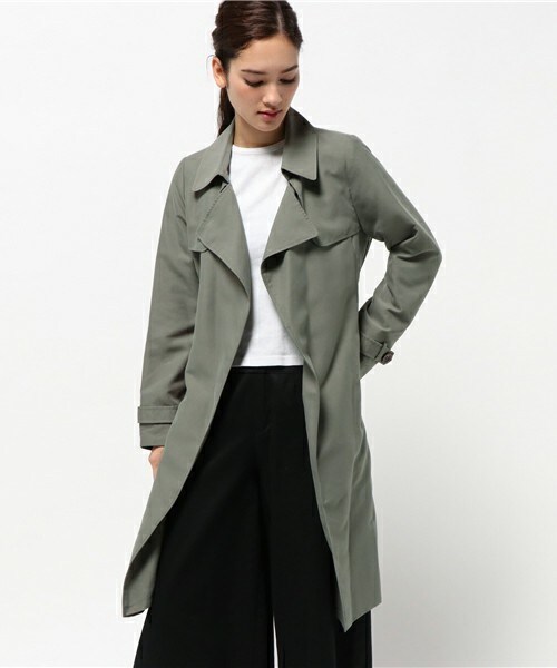 actuel（アクチュエル）の「リヨセルタッチテロンチコート（トレンチコート・レディース・カーキ/キャメル・FREE）」の4枚目の写真
