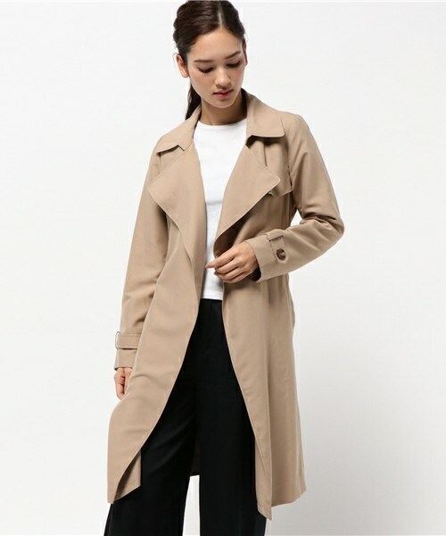 actuel（アクチュエル）の「リヨセルタッチテロンチコート（トレンチコート・レディース・カーキ/キャメル・FREE）」の6枚目の写真