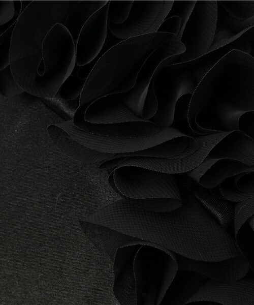 INTERPLANET WINGS(インタープラネットウィング)の「フリルフラワーパーティバッグ(ハンドバッグ・レディース・ブラック/ベージュ・フリー)」の8枚目の写真