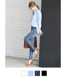 MOERY | MOERY ORIGINAL（モエリーオリジナル）裾スリットスキニーパンツ(デニムパンツ)