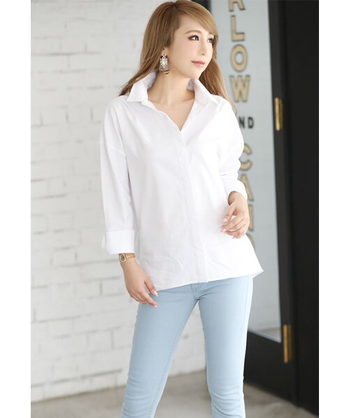 MOERY（モエリー）の「MOERY ORIGINAL（モエリーオリジナル）裾スリットスキニーパンツ（デニムパンツ・レディース・ブラック/ホワイト/インディゴデニム/ブルーグレー・S/M/L）」の13枚目の写真