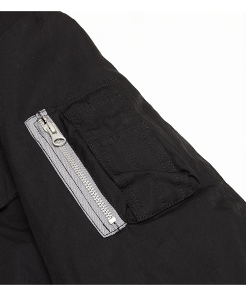 HAMNETT（ハムネット）の「【HAMNETT×LUKER】 MA-1 / CN-JKT（ジャケット/アウター・メンズ・ブラック/ホワイト・S/M/L）」の10枚目の写真