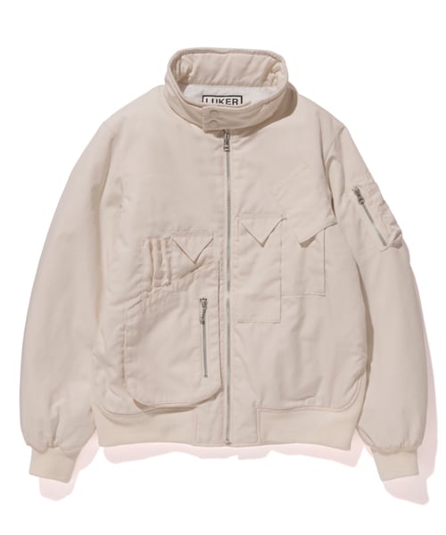 HAMNETT（ハムネット）の「【HAMNETT×LUKER】 MA-1 / CN-JKT（ジャケット/アウター・メンズ・ブラック/ホワイト・S/M/L）」の2枚目の写真