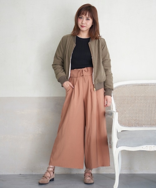 MAJESTIC LEGON（マジェスティックレゴン）の「リバーシブルリブブルゾン（ジャケット/アウター・レディース・アイボリー/カーキグリーン/ブラック・S(7号)/M(9号)）」の10枚目の写真