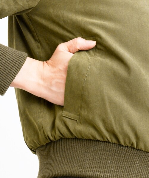 MAJESTIC LEGON（マジェスティックレゴン）の「リバーシブルリブブルゾン（ジャケット/アウター・レディース・アイボリー/カーキグリーン/ブラック・S(7号)/M(9号)）」の17枚目の写真