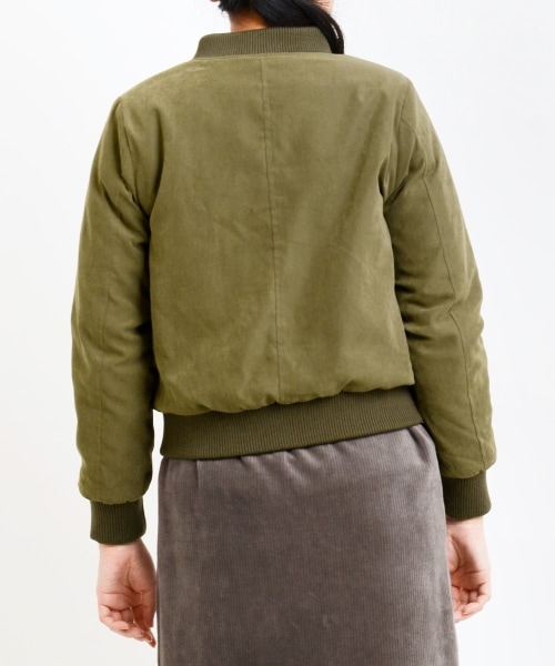 MAJESTIC LEGON（マジェスティックレゴン）の「リバーシブルリブブルゾン（ジャケット/アウター・レディース・アイボリー/カーキグリーン/ブラック・S(7号)/M(9号)）」の14枚目の写真