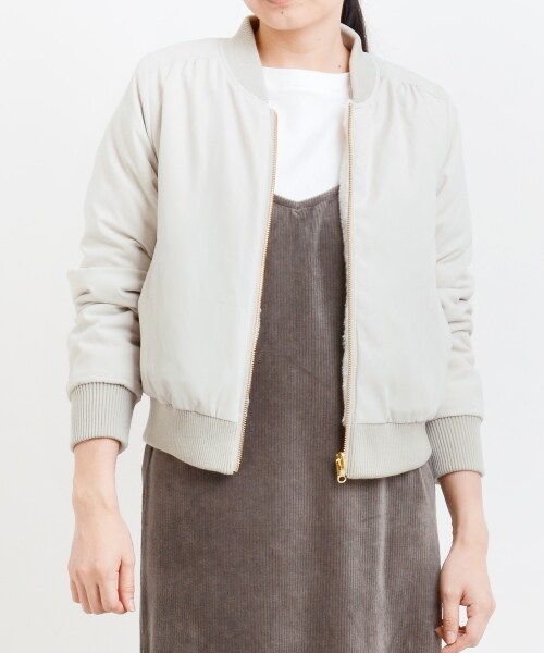 MAJESTIC LEGON（マジェスティックレゴン）の「リバーシブルリブブルゾン（ジャケット/アウター・レディース・アイボリー/カーキグリーン/ブラック・S(7号)/M(9号)）」の11枚目の写真