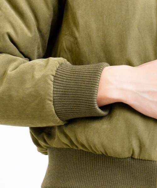 MAJESTIC LEGON（マジェスティックレゴン）の「リバーシブルリブブルゾン（ジャケット/アウター・レディース・アイボリー/カーキグリーン/ブラック・S(7号)/M(9号)）」の16枚目の写真