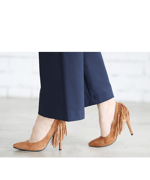 Rocotta by MOERY(ロコッタ)の「Rocotta(ロコッタ) 本革フリンジパンプス(パンプス・レディース・ブラック/グレー/ベージュ/ブラウン・S(約22.5cm相当)/M(約23.5cm相当)/L(約24.5cm相当))」の13枚目の写真