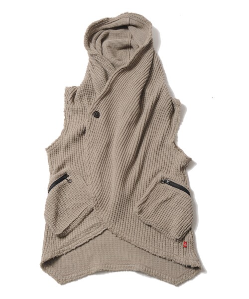 VIRGOwearworks（ヴァルゴウェアワークス）の「HONEYCOMB KNIT VEST ニットベスト（トップス・メンズ・BEIGE/BLACK・2/3/4）」の8枚目の写真