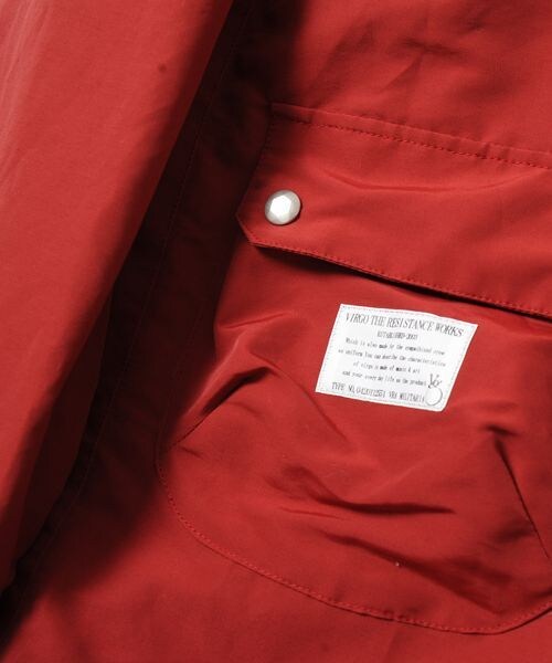 VIRGOwearworks（ヴァルゴウェアワークス）の「CLASSIC NYLON MOUNTAIN PARKA マウンテンパーカー（ジャケット/アウター・メンズ・RED/SAX/BLACK・2/3/4）」の15枚目の写真