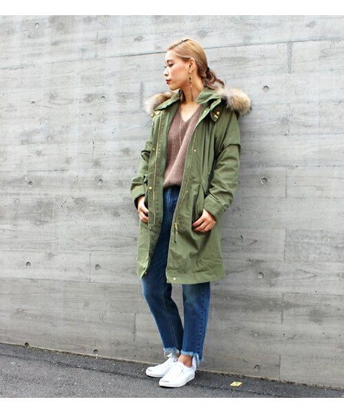 Mysty Woman ミスティウーマン の More Than Words フード取り外しモッズコート ジャケット アウター Wear