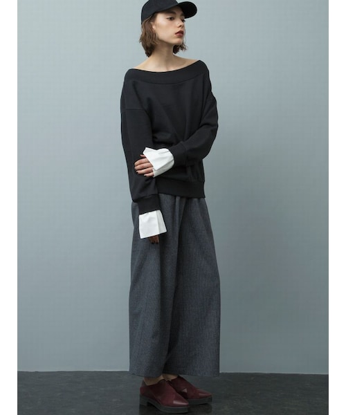 EMODA（エモダ）の「CHECK VOLUMEワイドパンツ（パンツ・レディース・グレー/ブラック/ベージュ/ライトミックス/ミックス・S/M）」の6枚目の写真