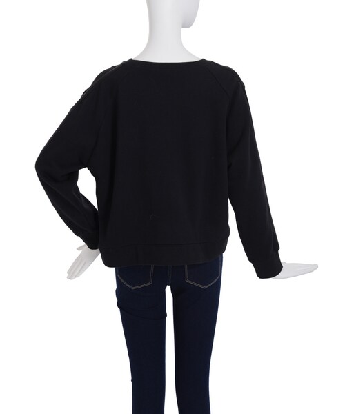 EMODA（エモダ）の「EMODA×FILA LINE ON LOOSE TRAINER（トップス・レディース・ホワイト/ブラック・F）」の6枚目の写真