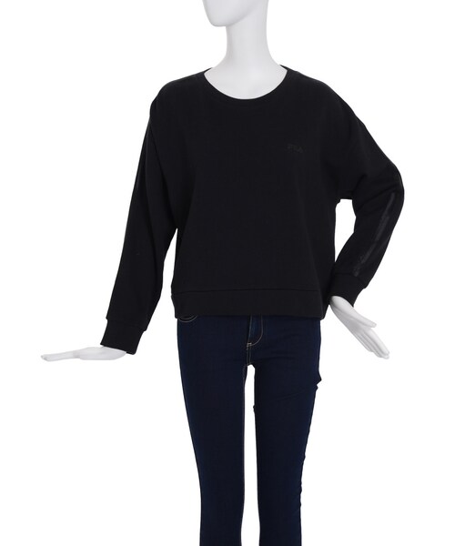 EMODA（エモダ）の「EMODA×FILA LINE ON LOOSE TRAINER（トップス・レディース・ホワイト/ブラック・F）」の4枚目の写真