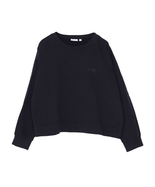 EMODA（エモダ）の「EMODA×FILA LINE ON LOOSE TRAINER（トップス・レディース・ホワイト/ブラック・F）」の3枚目の写真